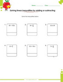 Solving inequalities with fractions worksheet, multi step inequalities worksheet