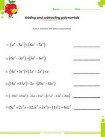 Factoring polynomials worksheets with answers and operations